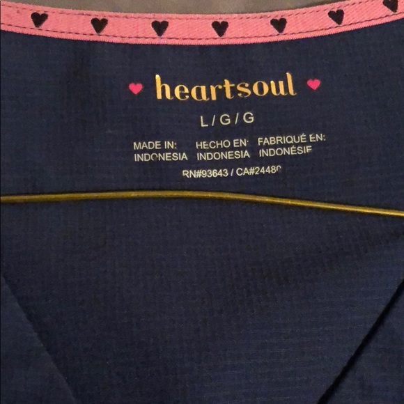 Scrub Navy Top - Picture 2 of 3